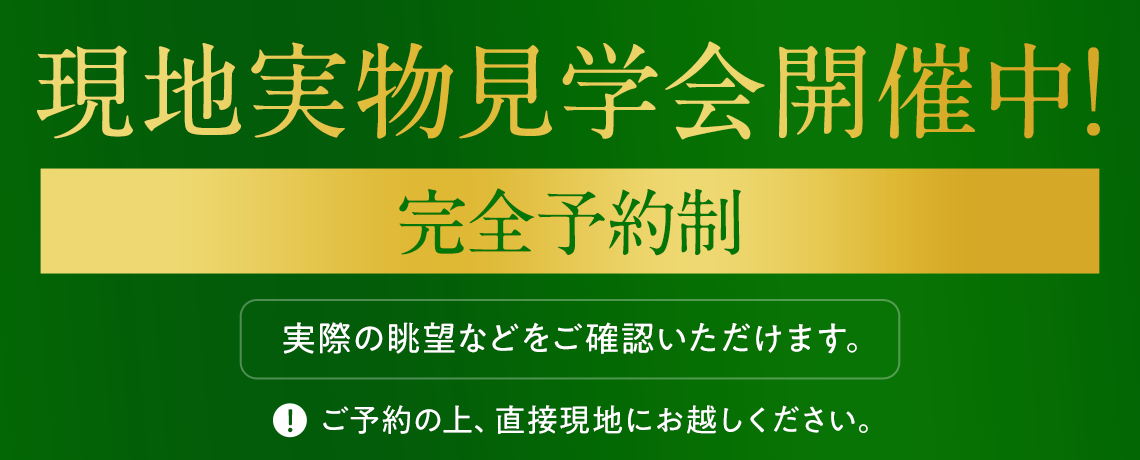 現地実物見学会開催中！完全予約制